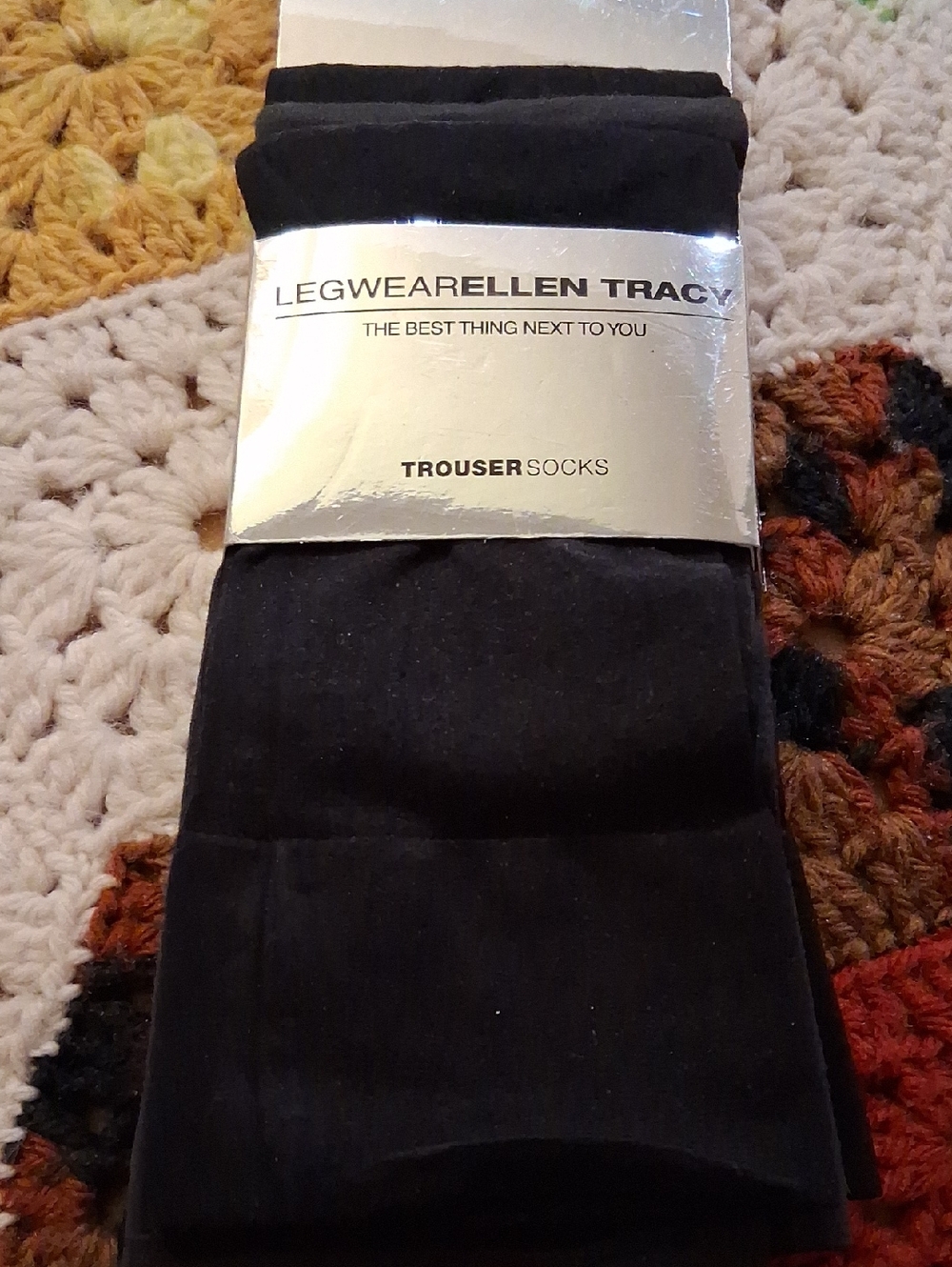 Ellen Tracy Black Trouser Socks - Solid Black & Grey 3 Pairs